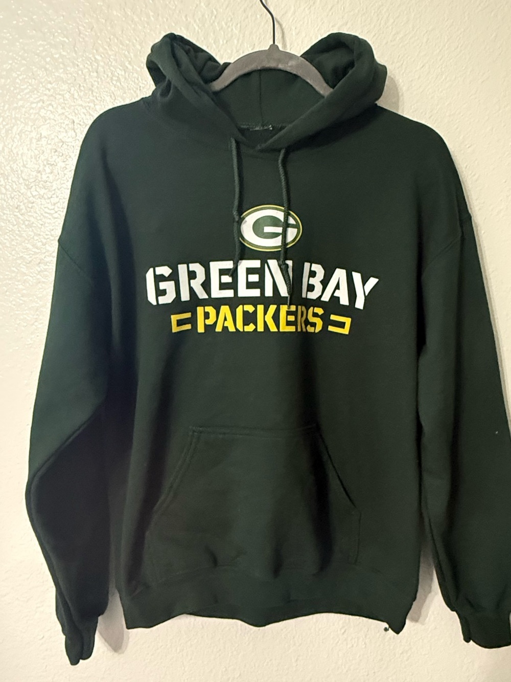 Green Bay Packers NFL Team Apparel Pullover Hoodie Size Medium